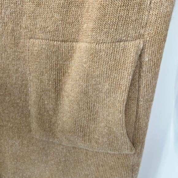 Weekend Max Mara Hooded Cardigan Wool Cashmere Blend Women S Tan Open Front READ - Picture 3 of 11